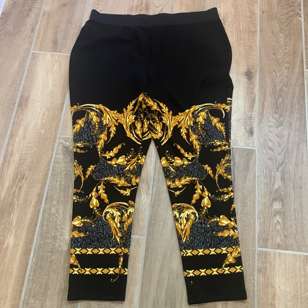 Bold Elements 4 way stretch blank pants with gorgeous gold pattern!